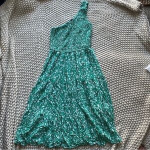 Zesica One Shoulder Floral Midi Dress